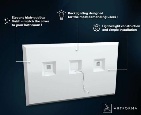 VANNAS ISTABAS SPOGULIS AR LED APGAISMOJUMU - SLIMLINE L01 #3