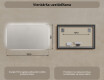 Prostokątne Lustro Łazienkowe Podświetlane 120x70cm z zimną barwą LED 7000K, ciepłą barwą 3000K lub barwą neutralną 4500K #7