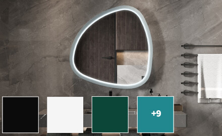 Neregulāras formas LED spogulis ar MDF rāmi augstā spīdumā L308