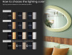 Asimetrisks LED spogulis ar MDF rāmi L310 #5