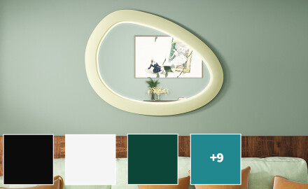 Asimetrisks LED spogulis ar MDF rāmi L310