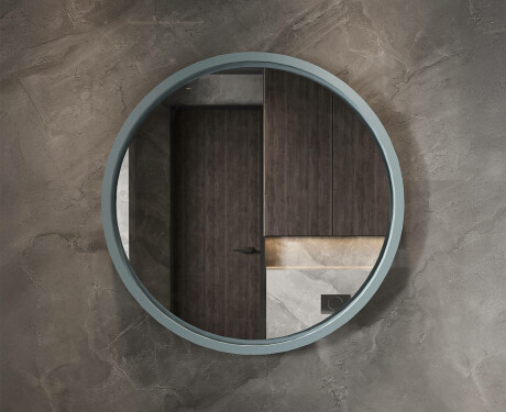 Apaļš LED spogulis lakotā MDF rāmī L306 #3