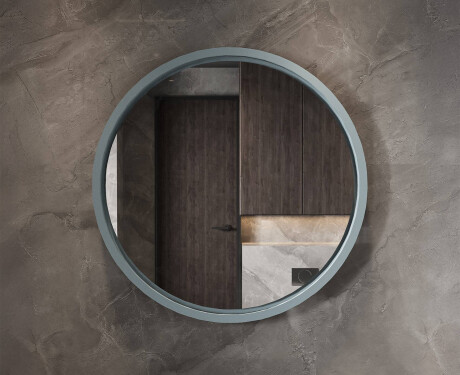 Apaļš LED spogulis lakotā MDF rāmī L306 #8
