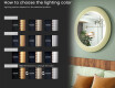 LED spogulis ar MDF apaļā, lakotā rāmī L306 #5