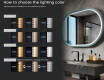 LED spogulis stadiona formā ar lakotu MDF rāmi L307 #5