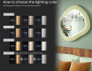 Dizaina LED spogulis ar MDF ģeometriskā formā L309 #5