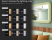 Noapaļots LED spogulis spīdīgā MDF rāmī L305 #5