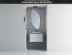 Neregulārais spogulis ar LED apgaismojumu dekoratīvs dizains L221 #3