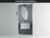 Neregulārais spogulis ar LED apgaismojumu, dekoratīvs dizains L223 #5