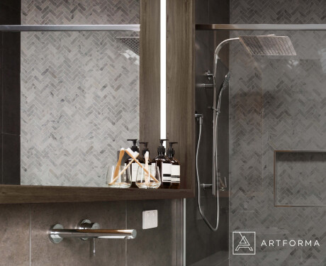 LED vannasistabas spogulis ar WoodenFrame rāmi Oslo ozola krāsā #10