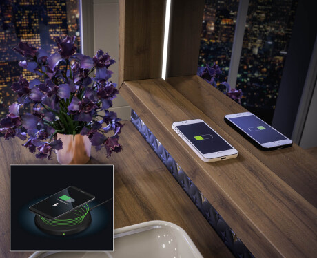 LED vannasistabas spogulis ar WoodenFrame rāmi Oslo ozola krāsā #7