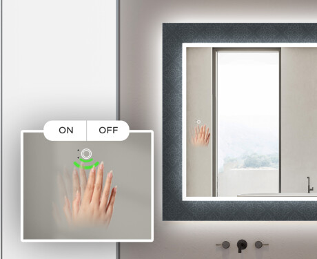 Vannas istabas dekoratīvais spogulis ar aizmugurējo apgaismojumu - elegants #4