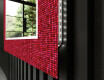Podświetlane lustro dekoracyjne do łazienki - Red Mosaic #9