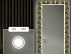 Podświetlane lustro dekoracyjne LED do przedpokoju - Art Deco #3
