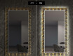 Podświetlane lustro dekoracyjne LED do przedpokoju - Art Deco #6