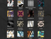 Podświetlane lustro prostokątne LED dekoracyjne do jadalni - Geometric Patterns #7