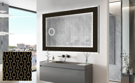 Podświetlane lustro dekoracyjne LED - Nordic Charm
