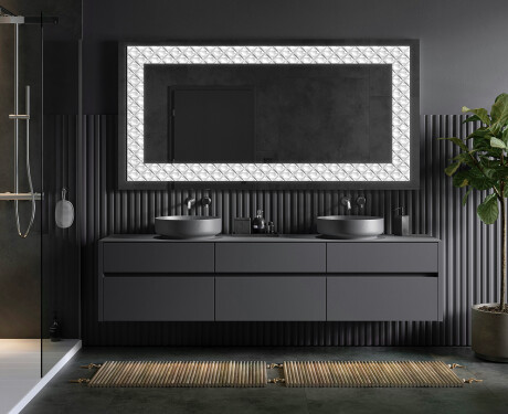 Podświetlane lustro dekoracyjne LED - Marble Uplift #3
