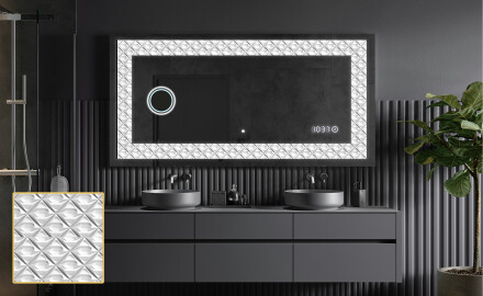 Podświetlane lustro dekoracyjne LED - Marble Uplift