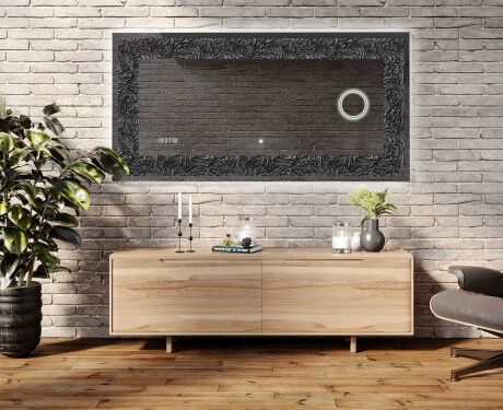 Dekoratīvais spogulis ar aizmugurējo apgaismojumu - Tumšā elegance #5