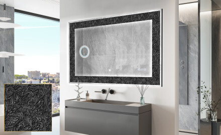 Podświetlane lustro dekoracyjne LED - Dark Elegance