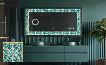 Podświetlane lustro dekoracyjne LED - Floral Elevations