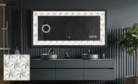 Podświetlane lustro dekoracyjne LED - Dynamic Whirls
