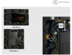Dekoratīvais spogulis ar aizmugurējo apgaismojumu - Vintage Leaves #2
