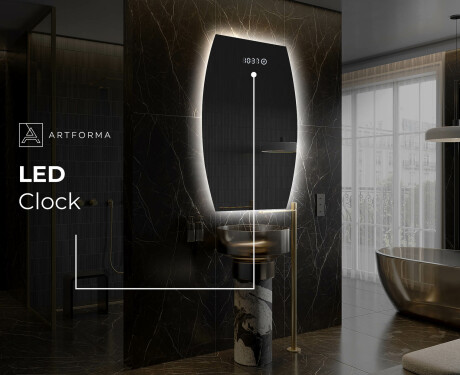 Neregulārais spogulis ar LED apgaismojumu dekoratīvs dizains M221 #7