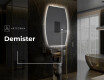 Neregulārais spogulis ar LED apgaismojumu dekoratīvs dizains M221 #8