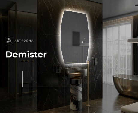 Neregulārais spogulis ar LED apgaismojumu dekoratīvs dizains M221 #8