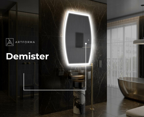 Neregulārais spogulis ar LED apgaismojumu dekoratīvs dizains M222 #8