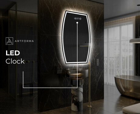 Neregulārais spogulis ar LED apgaismojumu dekoratīvs dizains M223 #8