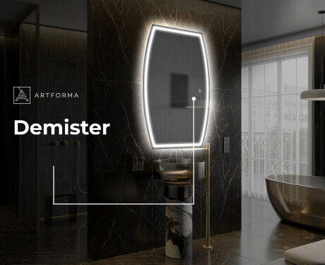 Neregulārais spogulis ar LED apgaismojumu dekoratīvs dizains M223 #8