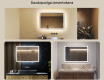 Dizaina LED vannas istabas spogulis 100x70cm ar dubultkrāsu, skārienjutīgo slēdzi, atdalītāju, Bluetooth skaļruni - L141 #2