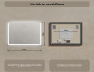 Dizaina LED vannas istabas spogulis 100x70cm ar dubultkrāsu, skārienjutīgo slēdzi, atdalītāju, Bluetooth skaļruni - L141 #8