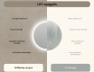 Apaļais vannasistabas spogulis ar LED apgaismojumu 80 cm ar divu krāsu režīmu, skārienjutīgu slēdzi #6