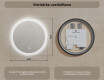 Apaļais vannasistabas spogulis ar LED apgaismojumu 60 cm ar divu krāsu režīmu, skārienjutīgu slēdzi, pretsvīšanas funkciju #8