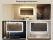 Noapaļots vannas istabas spogulis ar LED apgaismojumu, 120×70 cm, divkrāsu, skārienjūtīgs slēdzis, apsildes paklājiņš #2
