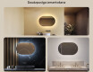 Ovāls spogulis ar LED apgaismojumu 80x50/50x80 cm, divu krāsu, pieskāriena slēdzis, sildīšanas paklājs #2