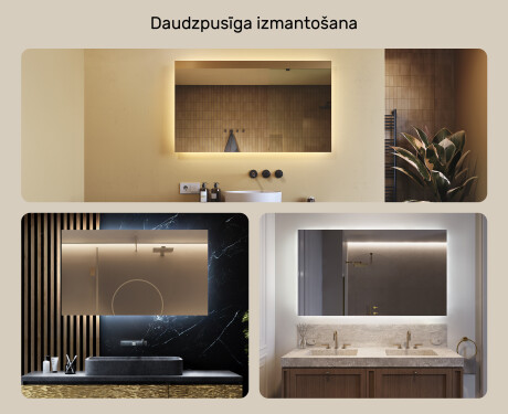 Apgaismots vannas istabas spogulis 60x80/80x60 cm ar neitrālu gaismu 4500K #2