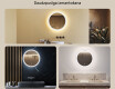 Apaļš LED vannasistabas spogulis 80 cm ar Dual Color, skārienjutīgu slēdzi un apsildes paklājiņu #2