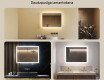 Taisnstūra LED vannasistabas spogulis 80x60/60x80 cm ar Dual Color, skārienjutīgu slēdzi un apsildes paklājiņu #2