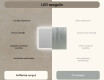 Taisnstūra LED vannasistabas spogulis 80x60/60x80 cm ar Dual Color, skārienjutīgu slēdzi un apsildes paklājiņu #6