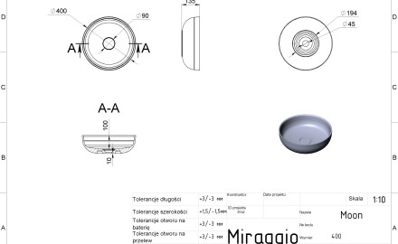 Izlietne MOON MIRASOFT