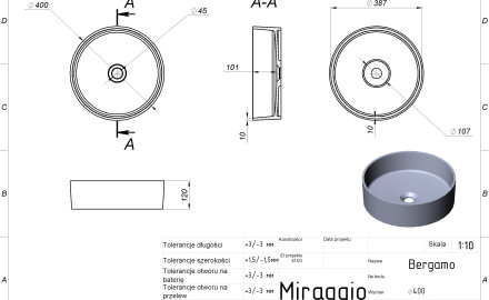 BERGAMO MIRASOFT izlietne