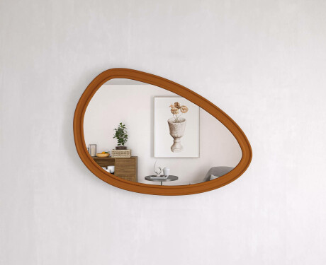 Asimetrisks spogulis ar dekoratīvu MDF rāmi L304 #2