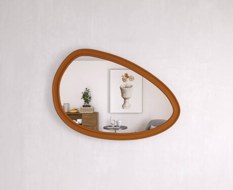 Asimetrisks spogulis ar dekoratīvu MDF rāmi L304 #10