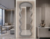 Viļņotas formas spogulis lakotā UNDULA MDF rāmī #7
