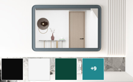Noapaļots spogulis ar MDF rāmi L299